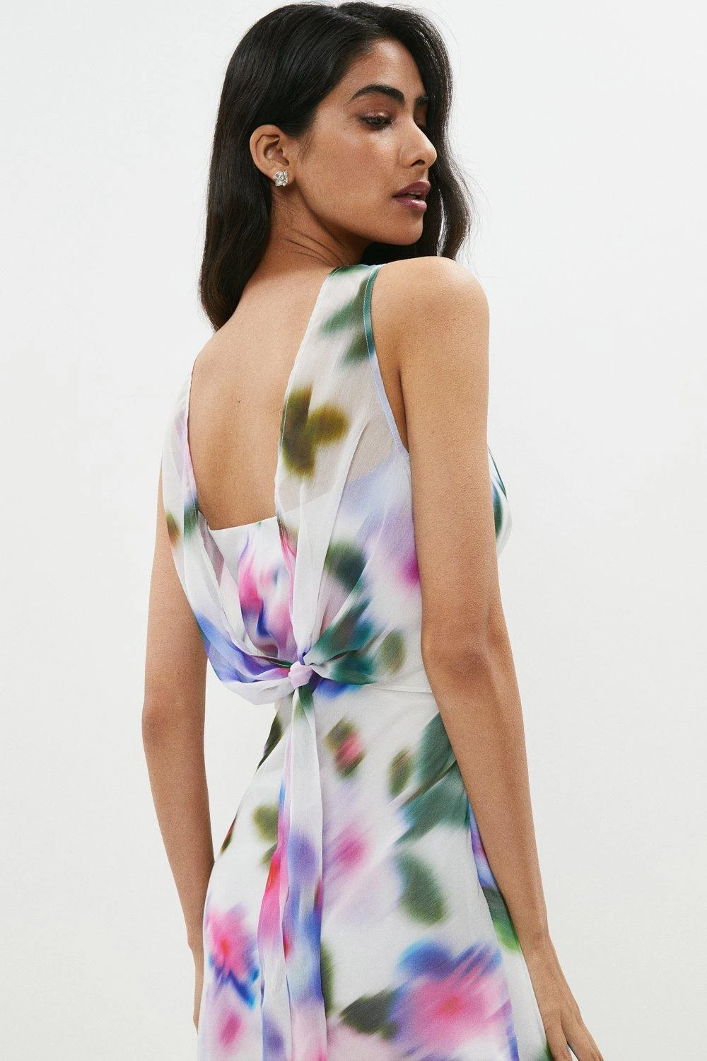 Coast Tie Back Detail Printed Slip Dress 4 Coast Tie Back Detail Printed Slip Dress - Image 2
