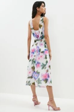Coast Tie Back Detail Printed Slip Dress 8 Coast Tie Back Detail Printed Slip Dress -Simply Feminine Shop bcc00683 multi xl 2