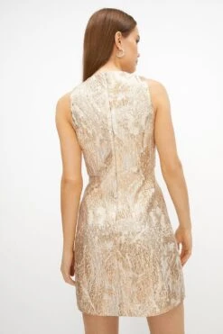 Coast Jacquard Mini Swing Dress -Simply Feminine Shop bcc00763 gold xl 2