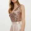 Coast V Neck Sequin Bodysuit -Simply Feminine Shop bcc00864 blush xl