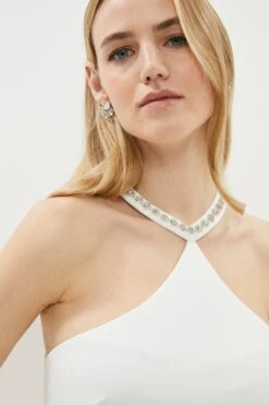 Coast Premium Diamante Trim Halter 8 Coast Premium Diamante Trim Halter -Simply Feminine Shop bcc00883 ivory xl 1