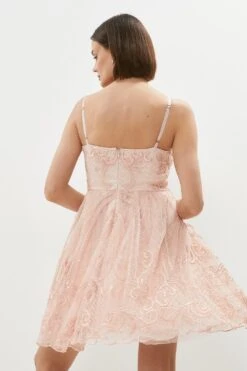 Coast Premium Beaded Fit And Flare Mini Dress 8 Coast Premium Beaded Fit And Flare Mini Dress -Simply Feminine Shop bcc00966 blush xl 2