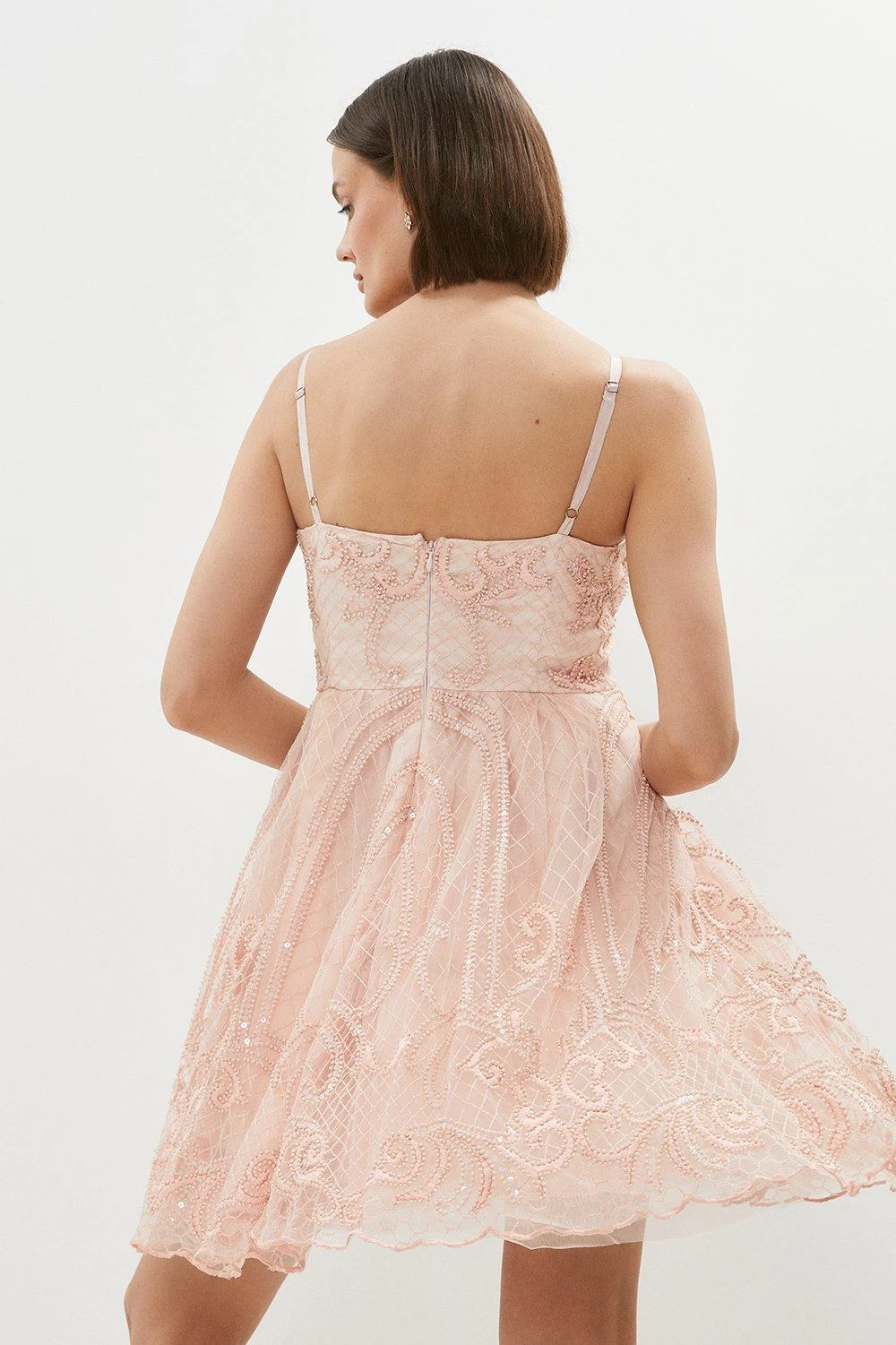 Coast Premium Beaded Fit And Flare Mini Dress 5 Coast Premium Beaded Fit And Flare Mini Dress - Image 3