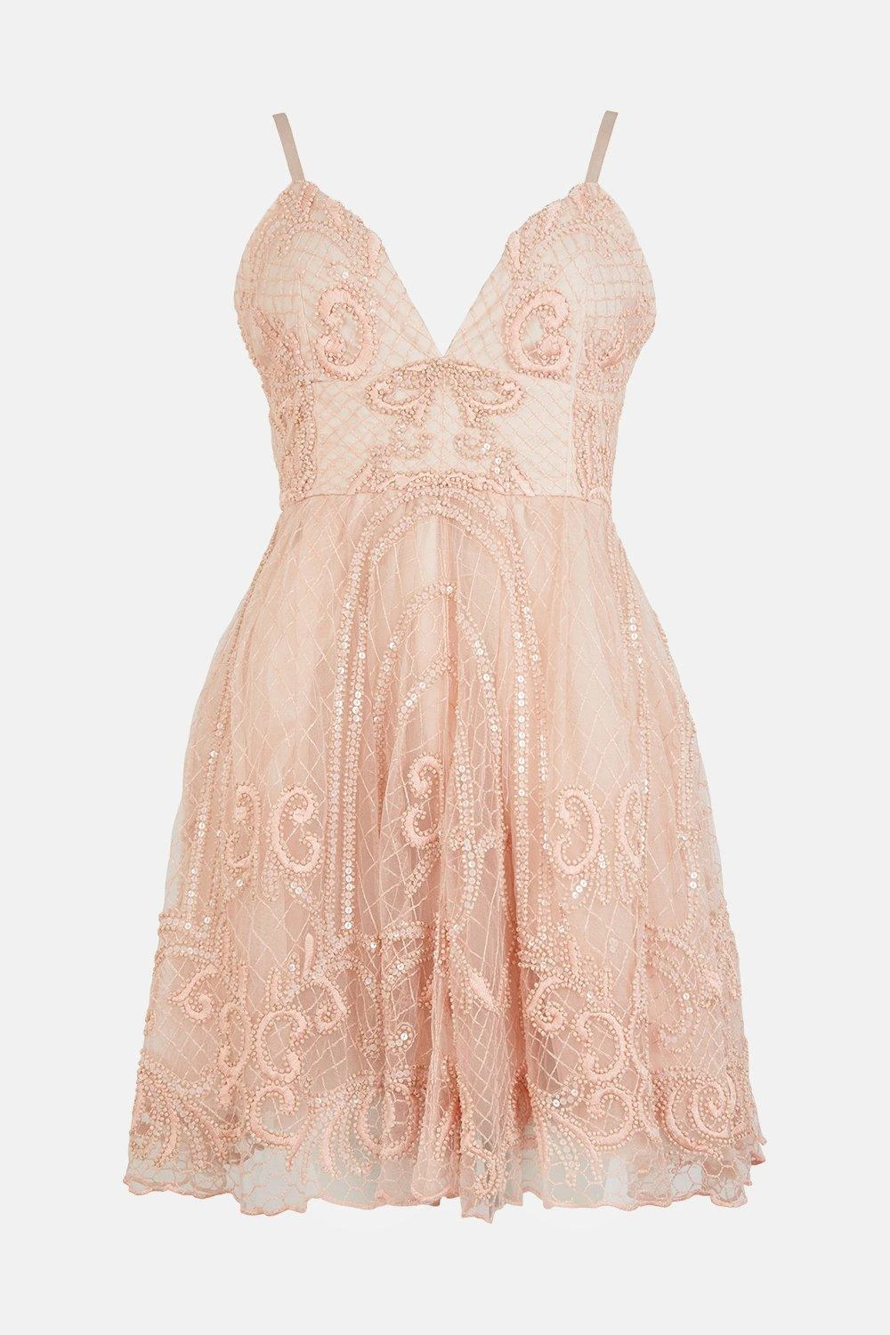 Coast Premium Beaded Fit And Flare Mini Dress 6 Coast Premium Beaded Fit And Flare Mini Dress - Image 4