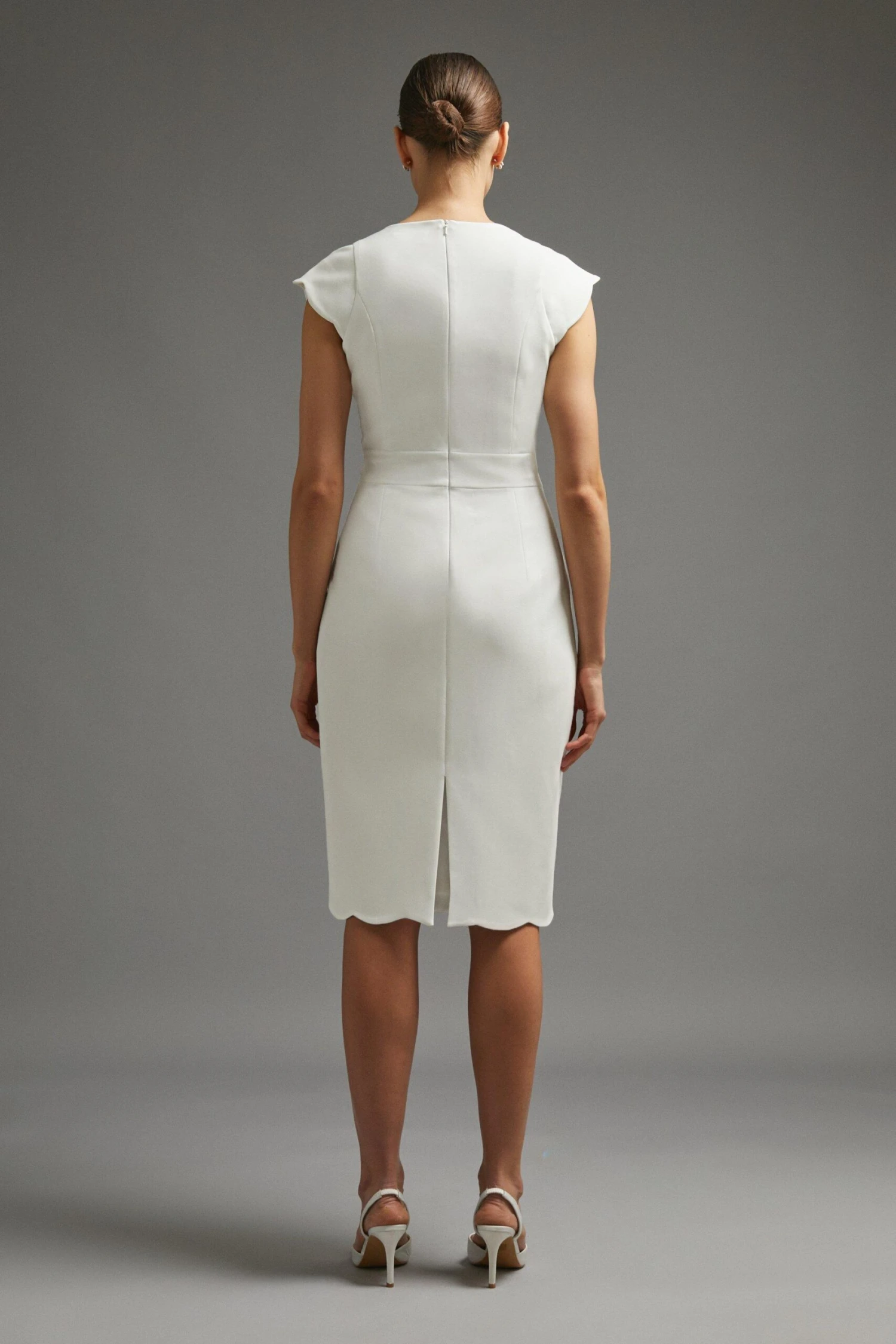 Coast Scallop Hem Pencil Midi Dress 5 Coast Scallop Hem Pencil Midi Dress - Image 3