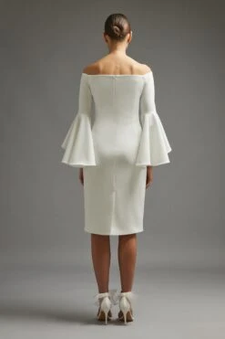 Coast Ruffle Sleeve Column Dress 9 Coast Ruffle Sleeve Column Dress -Simply Feminine Shop bcc01127 ivory xl 2