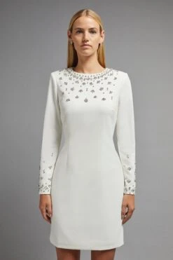 Coast Premium Embellished Pencil Dress 14 Coast Premium Embellished Pencil Dress -Simply Feminine Shop bcc01188 ivory xl 1