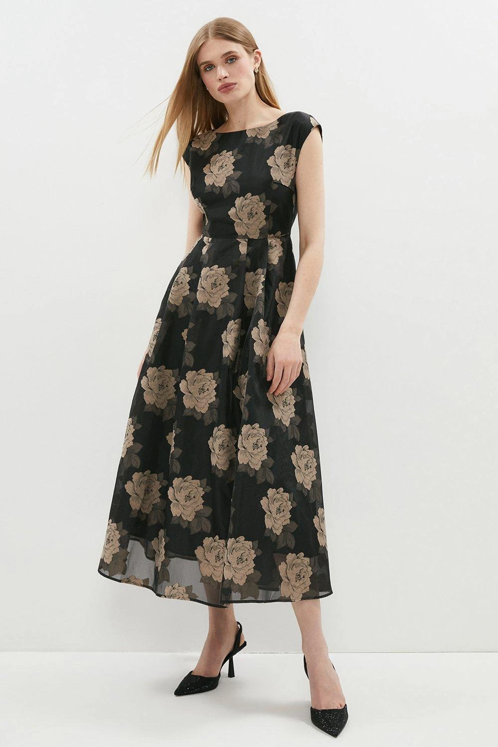 Coast Floral Jacquard Midi Dress 3 Coast Floral Jacquard Midi Dress