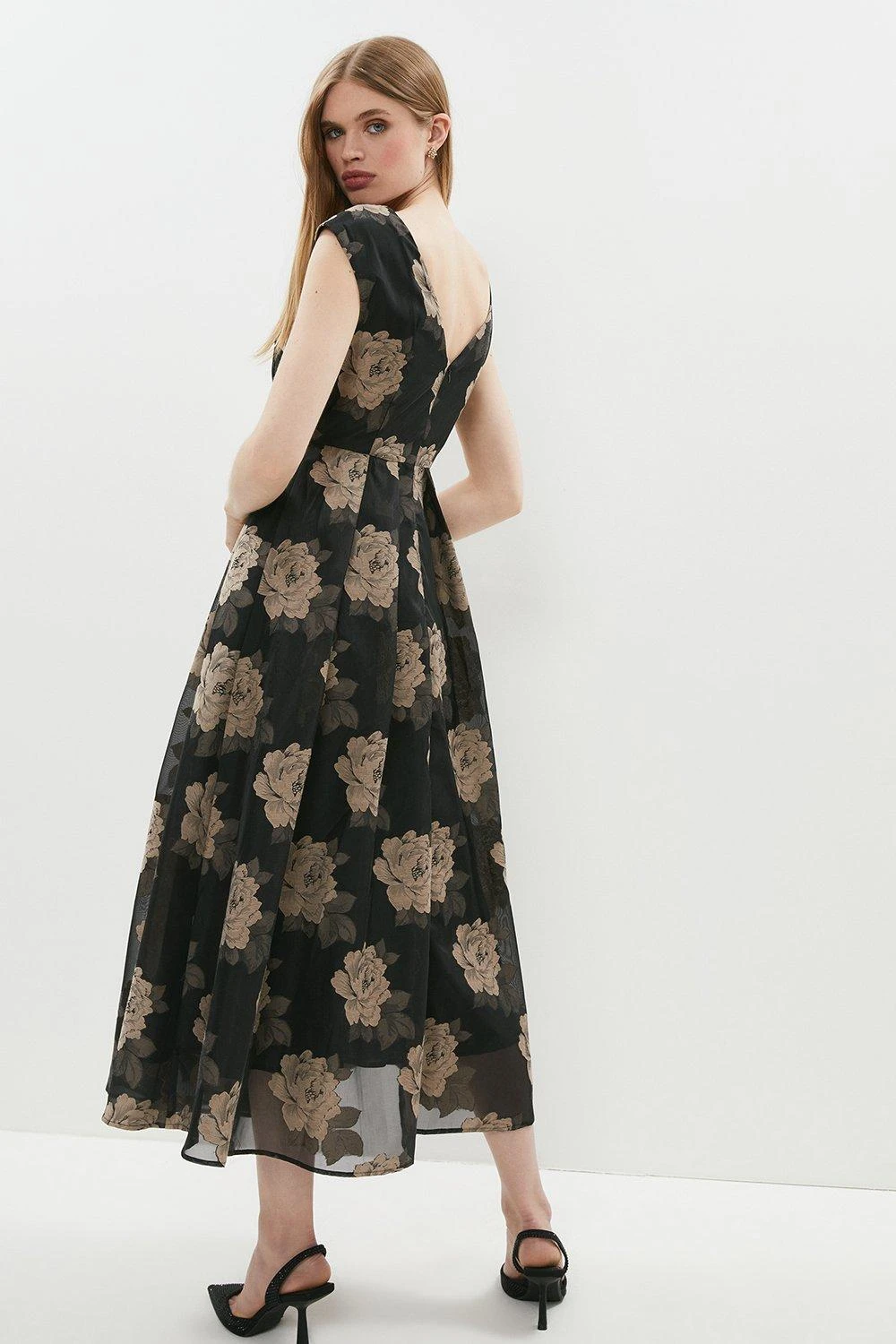 Coast Floral Jacquard Midi Dress 5 Coast Floral Jacquard Midi Dress - Image 3