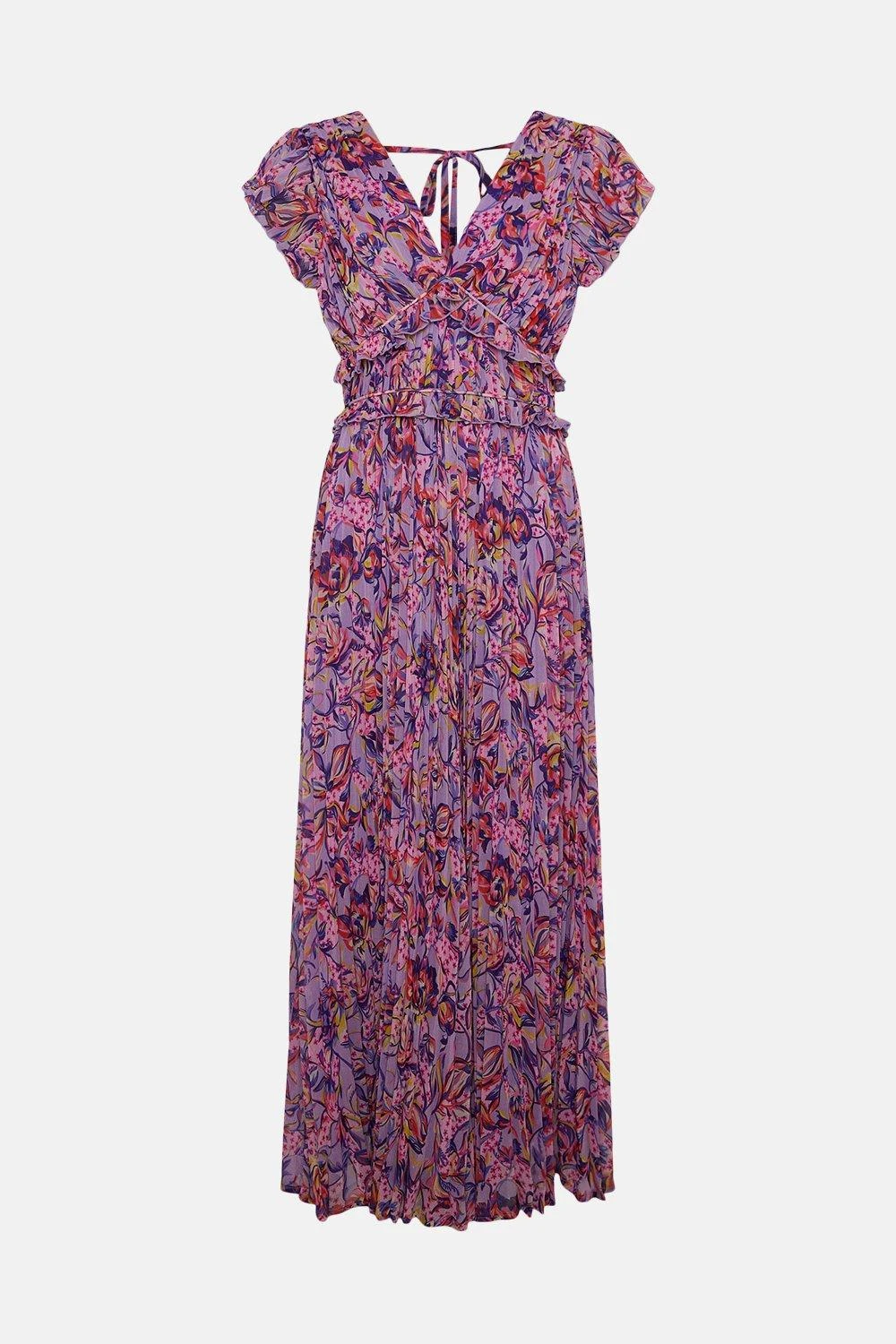 Coast Alexandra Farmer Mega Pleat V Neck Dress 6 Coast Alexandra Farmer Mega Pleat V Neck Dress - Image 4