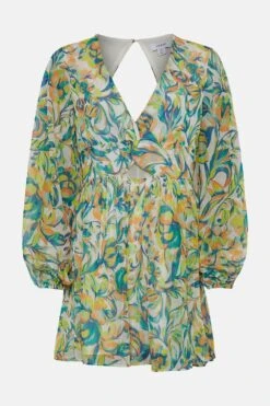 Coast Alexandra Farmer Metallic Thread Twist Dress -Simply Feminine Shop bcc01282 multi xl 3