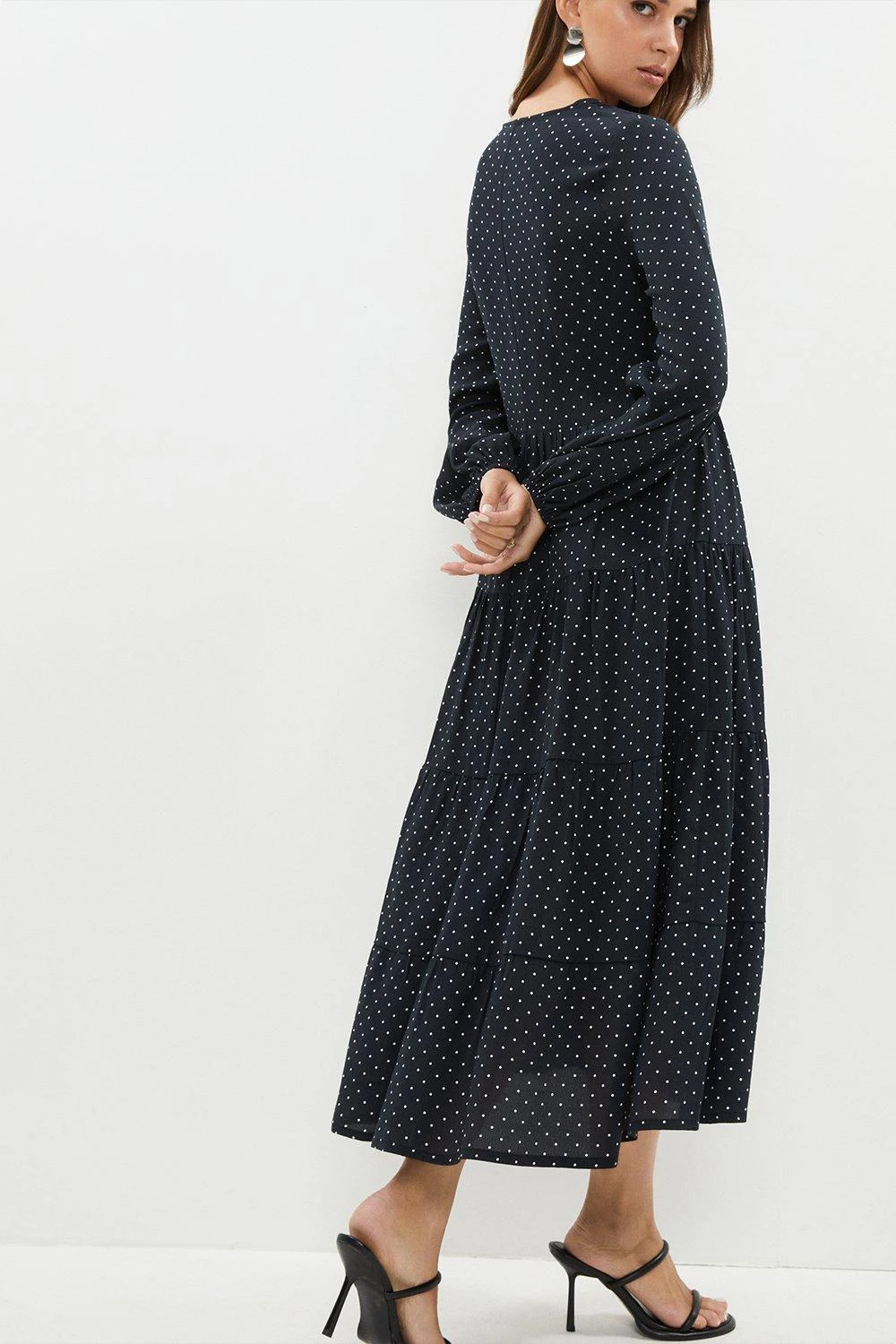 Coast Skinny Sleeve Tiered Skirt Midaxi Dress 5 Coast Skinny Sleeve Tiered Skirt Midaxi Dress - Image 3