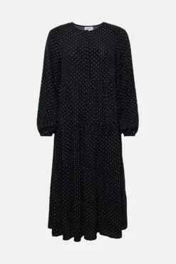 Coast Skinny Sleeve Tiered Skirt Midaxi Dress 9 Coast Skinny Sleeve Tiered Skirt Midaxi Dress -Simply Feminine Shop bcc01302 black xl 3