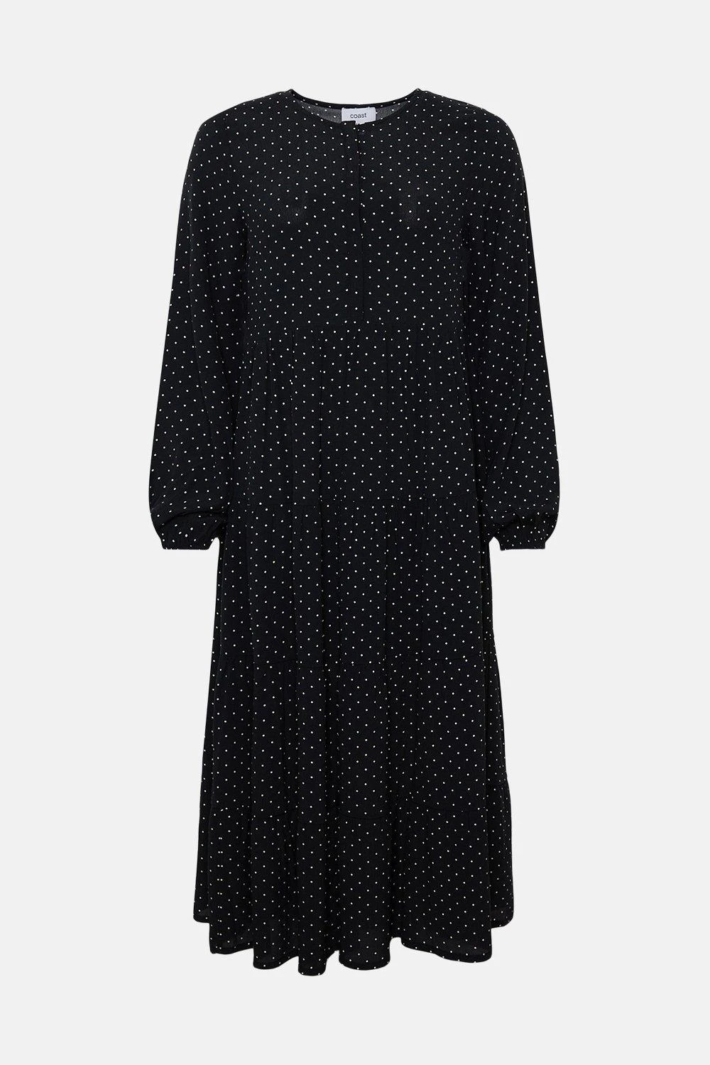 Coast Skinny Sleeve Tiered Skirt Midaxi Dress 6 Coast Skinny Sleeve Tiered Skirt Midaxi Dress - Image 4