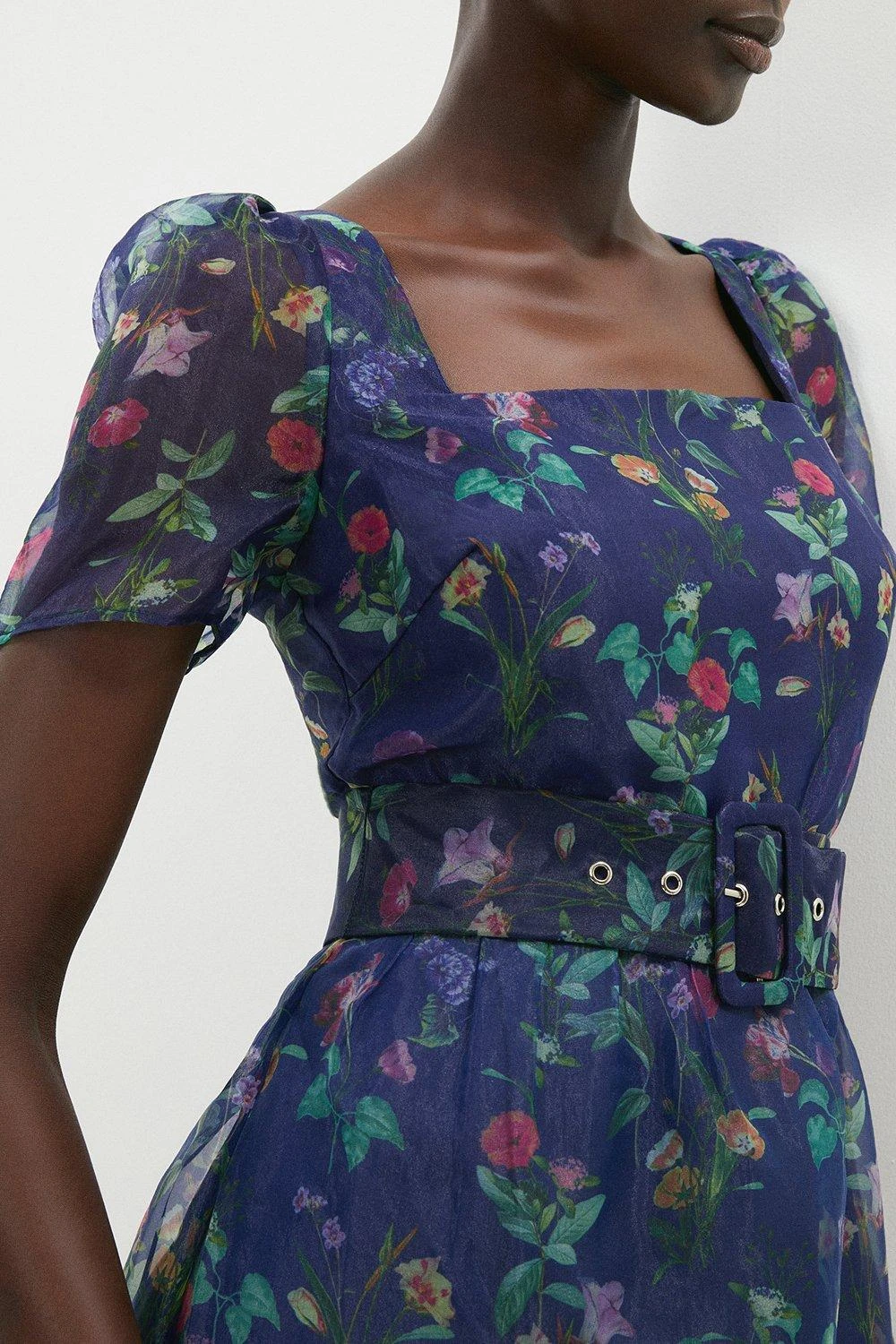 Coast Printed Square Neck Organza Dress 4 Coast Printed Square Neck Organza Dress - Image 2