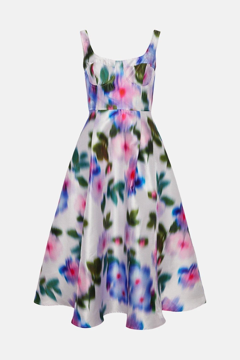 Coast Printed Fitted Bodice Full Midi Dress 6 Coast Printed Fitted Bodice Full Midi Dress - Image 4