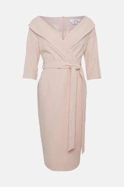Coast Bardot Long Sleeve Midi Dress -Simply Feminine Shop bcc01419 blush xl 3