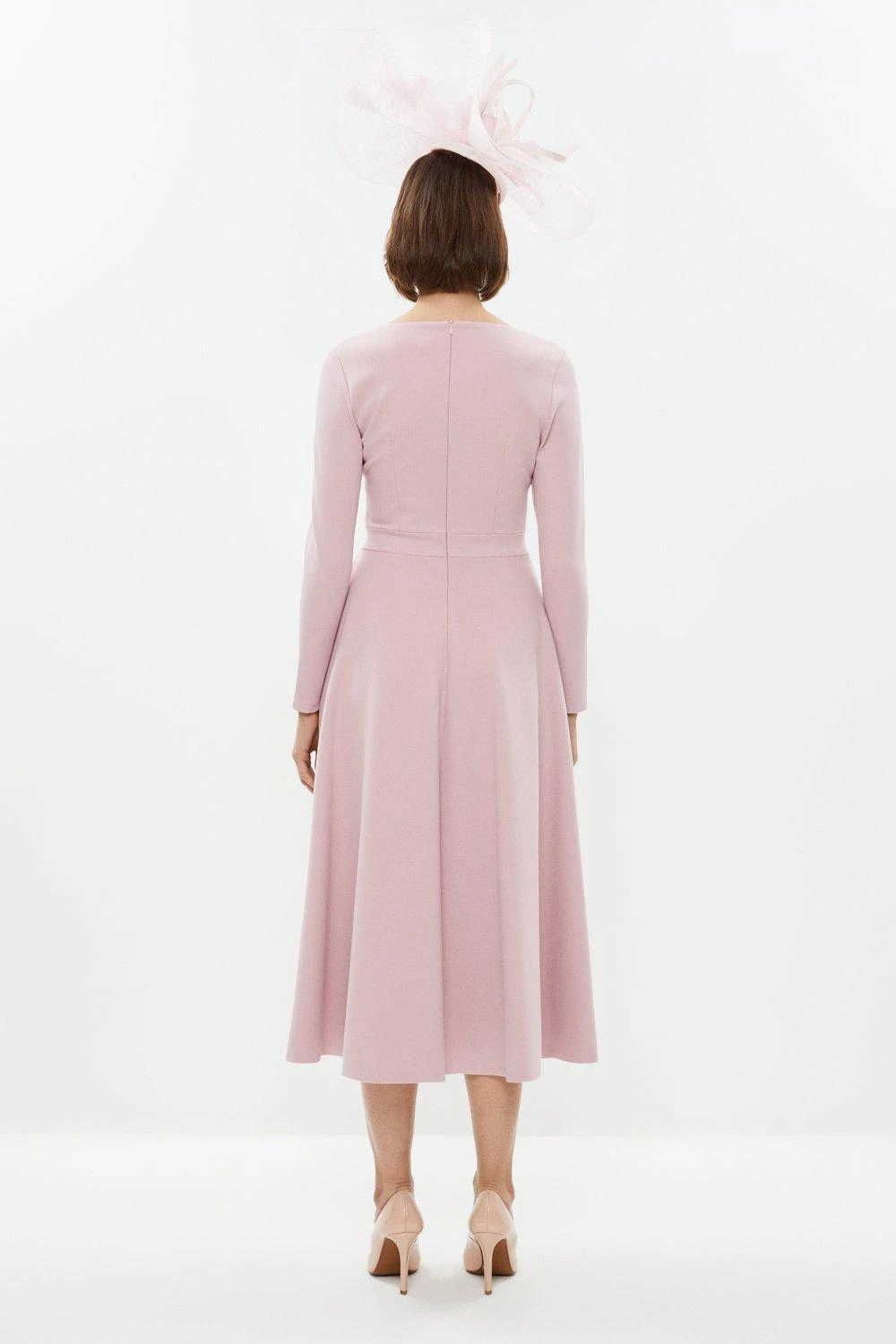 Coast V Neck Full Skirt Midi Dress 5 Coast V Neck Full Skirt Midi Dress - Image 3