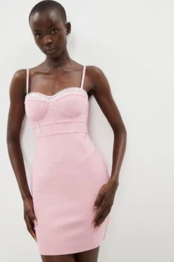 Coast Gem Neckline Bandage Mini Dress