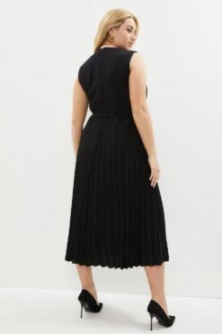 Coast Plus Size Sleeveless Ponte Top Midi Dress 6 Coast Plus Size Sleeveless Ponte Top Midi Dress -Simply Feminine Shop bcc01617 black xl 2