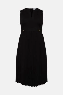 Coast Plus Size Sleeveless Ponte Top Midi Dress 7 Coast Plus Size Sleeveless Ponte Top Midi Dress -Simply Feminine Shop bcc01617 black xl 3