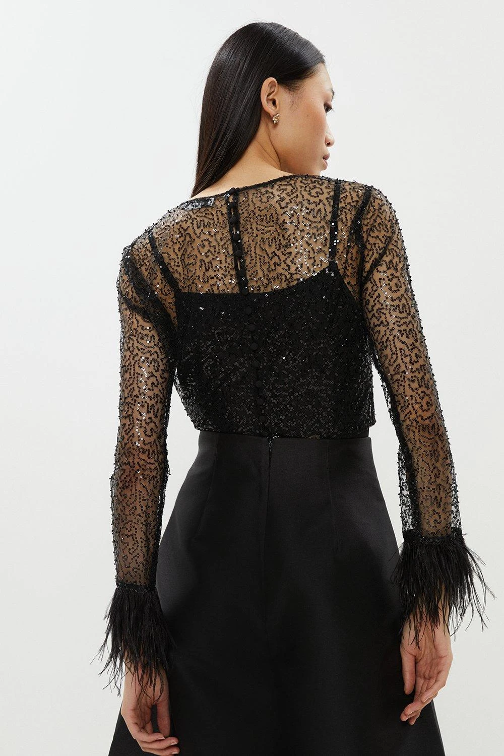 Coast Feather Cuff Sequin Top 5 Coast Feather Cuff Sequin Top - Image 3