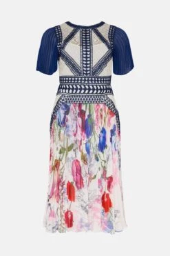 Coast Petite Wild Poppy Trimmed Bodice Midi Dress -Simply Feminine Shop bcc01800 multi xl 3