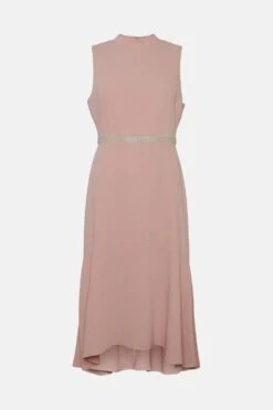 Coast Embellished Waist Flute Hem Midi Dress -Simply Feminine Shop bcc01830 blush xl 3