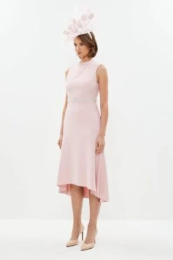 Coast Embellished Waist Flute Hem Midi Dress -Simply Feminine Shop bcc01830 blush xl 4