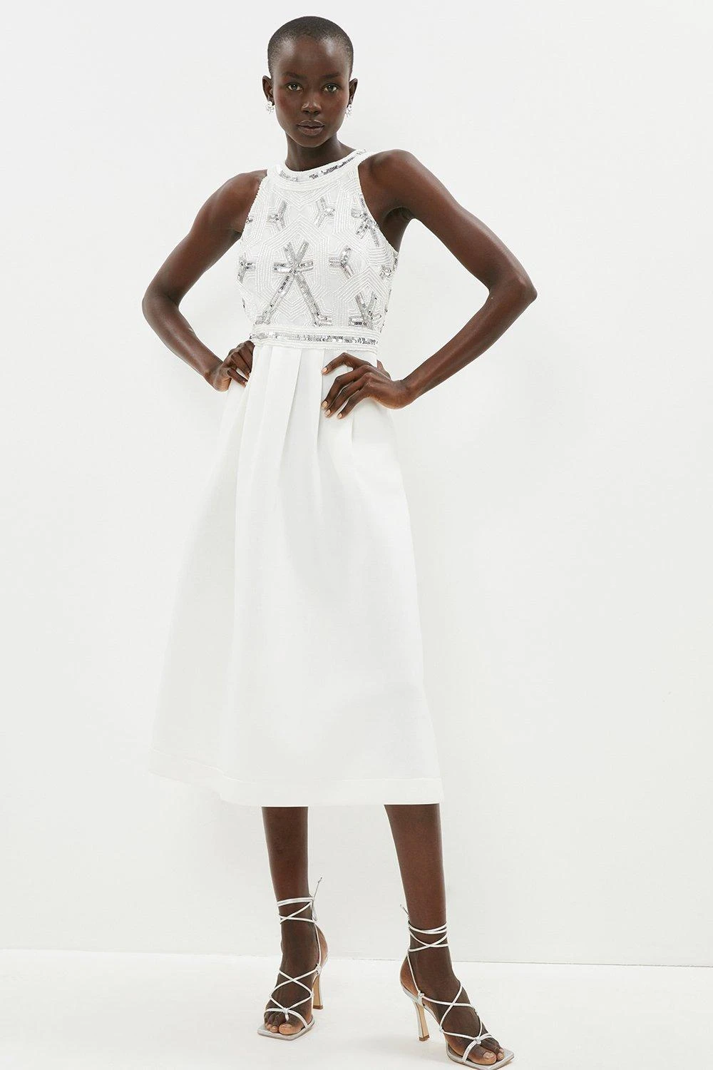 Coast Embellished Top Skater Dress 4 Coast Embellished Top Skater Dress - Image 2