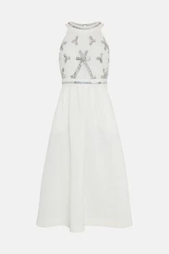 Coast Embellished Top Skater Dress 9 Coast Embellished Top Skater Dress -Simply Feminine Shop bcc01885 white xl 3