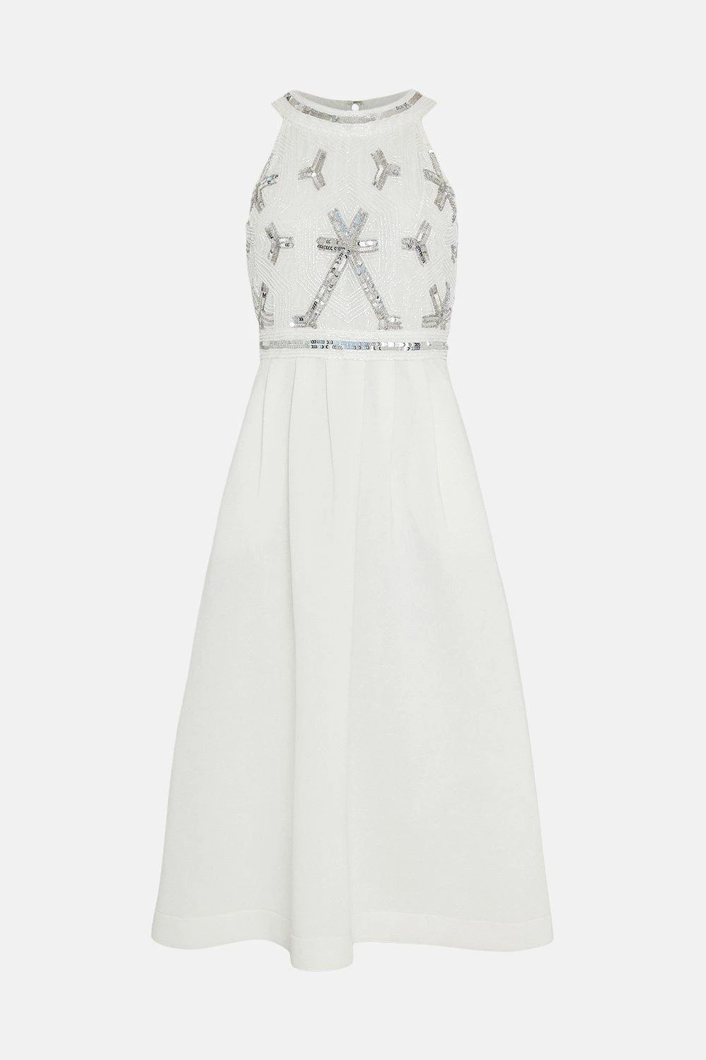 Coast Embellished Top Skater Dress 6 Coast Embellished Top Skater Dress - Image 4