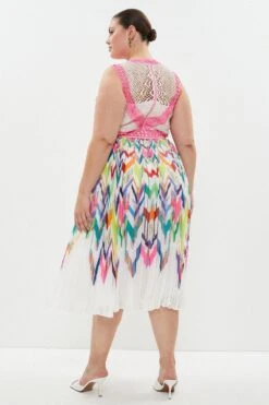 Coast Plus Size Nick Grindrod Print Trim Midi Dress -Simply Feminine Shop bcc02064 multi xl 2