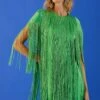 Coast Premium Statement Fringe Detail Mini Dress -Simply Feminine Shop bcc02176 bright20green xl