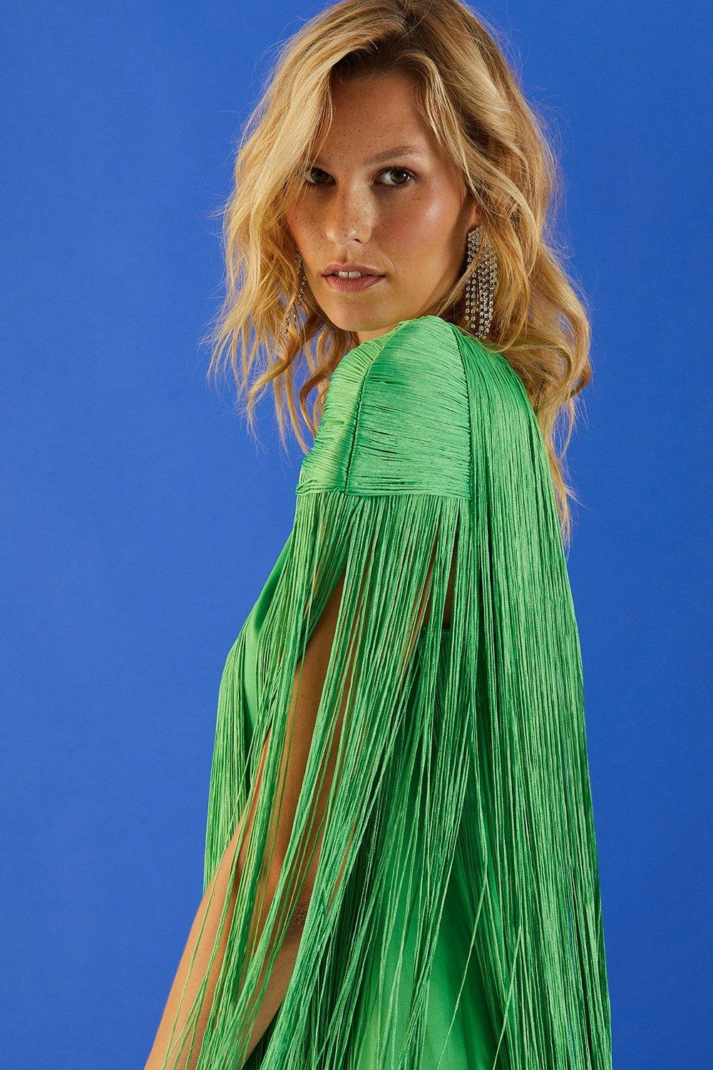 Coast Premium Statement Fringe Detail Mini Dress 4 Coast Premium Statement Fringe Detail Mini Dress - Image 2