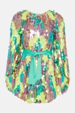 Coast Premium Large Disc Sequin Mini Dress -Simply Feminine Shop bcc02230 multi xl 3
