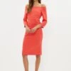 Coast Slash Neck Body Sculpt Midi Dress 1 Coast Slash Neck Body Sculpt Midi Dress -Simply Feminine Shop bcc02267 red xl