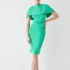 Coast Cape Detail Body Sculpt Midi Dress -Simply Feminine Shop bcc02269 green xl
