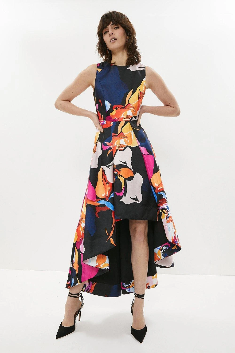 Coast Petite High Low Twill Printed Midi Dress 2 Coast Petite High Low Twill Printed Midi Dress