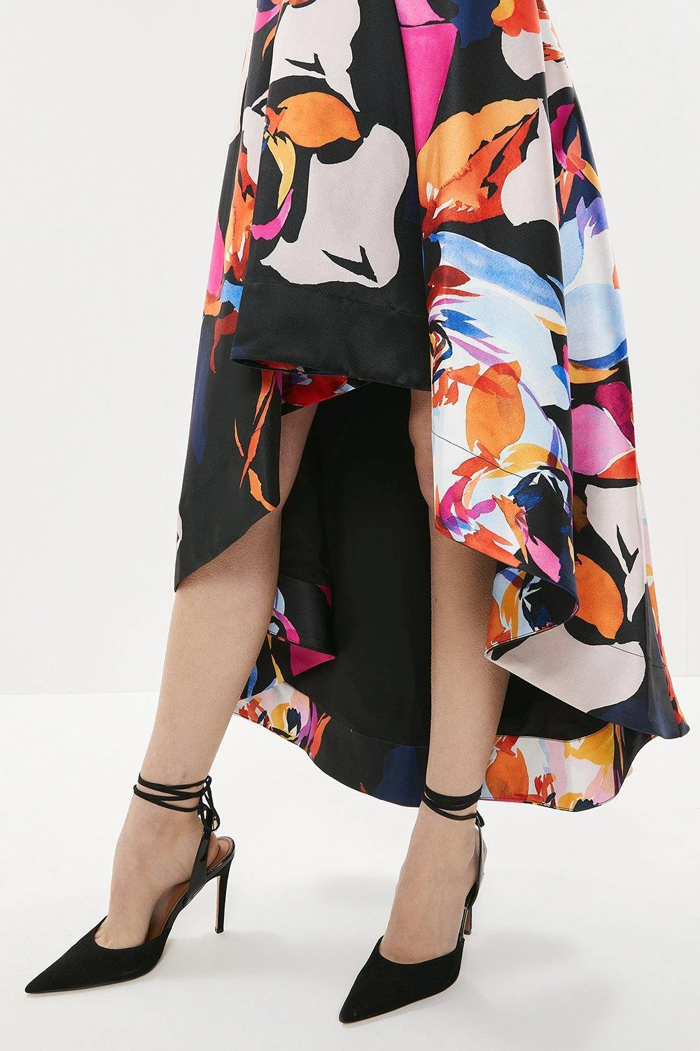 Coast Petite High Low Twill Printed Midi Dress 3 Coast Petite High Low Twill Printed Midi Dress - Image 2