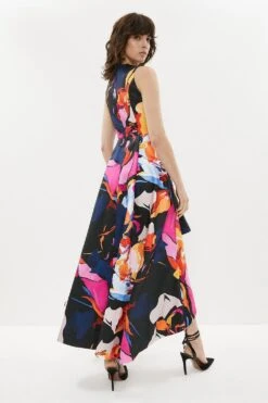 Coast Petite High Low Twill Printed Midi Dress 7 Coast Petite High Low Twill Printed Midi Dress -Simply Feminine Shop bcc02282 multi xl 2