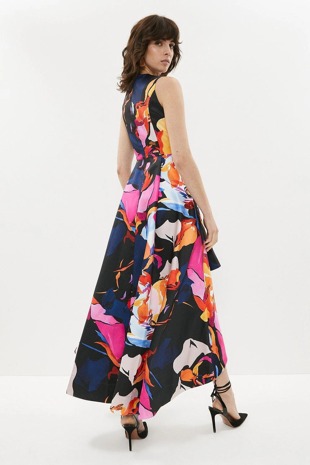 Coast Petite High Low Twill Printed Midi Dress 4 Coast Petite High Low Twill Printed Midi Dress - Image 3