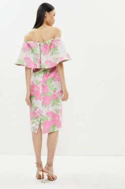 Coast Sweetheart Bardot Jacquard Midi Pencil Dress 8 Coast Sweetheart Bardot Jacquard Midi Pencil Dress -Simply Feminine Shop bcc02340 pink xl 2