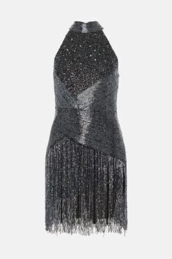 Coast Premium Embellished Fringe Mini Dress 10 Coast Premium Embellished Fringe Mini Dress -Simply Feminine Shop bcc02398 petrol xl 3