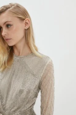 Coast Premium Embellished Mini Dress -Simply Feminine Shop bcc02402 ivory xl 1