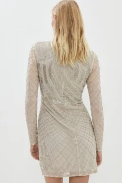 Coast Premium Embellished Mini Dress -Simply Feminine Shop bcc02402 ivory xl 2