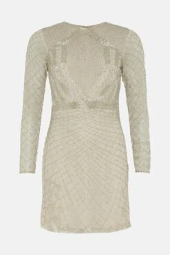 Coast Premium Embellished Mini Dress -Simply Feminine Shop bcc02402 ivory xl 3