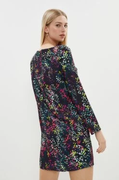 Coast Seam Detail Crepe Shift Dress -Simply Feminine Shop bcc02520 multi xl 2