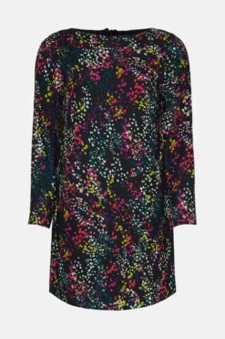 Coast Seam Detail Crepe Shift Dress -Simply Feminine Shop bcc02520 multi xl 3