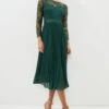 Coast Petite Embroidered Long Sleeve Midi Dress -Simply Feminine Shop bcc02564 forest xl